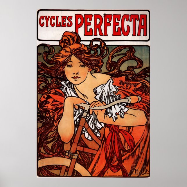 Alphons Mucha Cycles Perfecta Poster (Front)