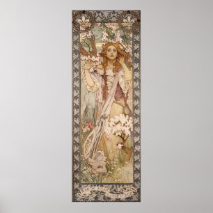 Alphons Mucha Surprise In Forest Poster