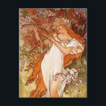 Alphons Mucha - The four season - Spring Postcard<br><div class="desc">Alphons Mucha - The four season - Spring</div>