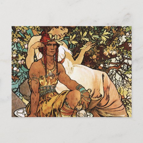 Alphonse Alfons Mucha _ Art Nouveau _ Manhood Postcard