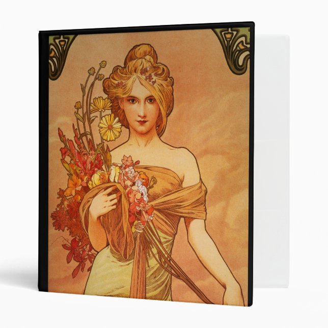 Alphonse (Alfons) Mucha  Bouquet Binder (Front/Inside)