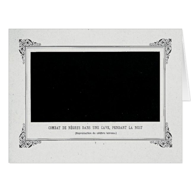 Alphonse Allais, April Fools, Black, Abstract Art Cards (Front Horizontal)