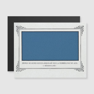 Alphonse Allais, April Fools, Blue, Abstract Art Magnetic Invitation