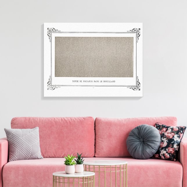 Alphonse Allais, April Fools, Gray, Abstract Art Canvas Print (Insitu(LivingRoom))