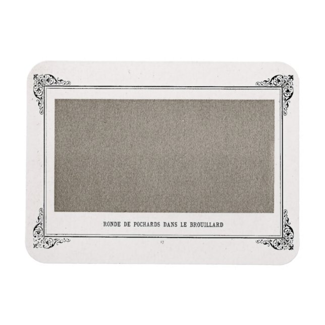 Alphonse Allais, April Fools, Gray, Abstract Art Magnet (Horizontal)