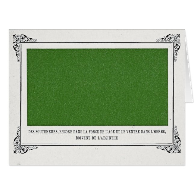 Alphonse Allais, April Fools, Green, Abstract Art Cards (Front Horizontal)