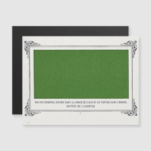 Alphonse Allais, April Fools, Green, Abstract Art Magnetic Invitation