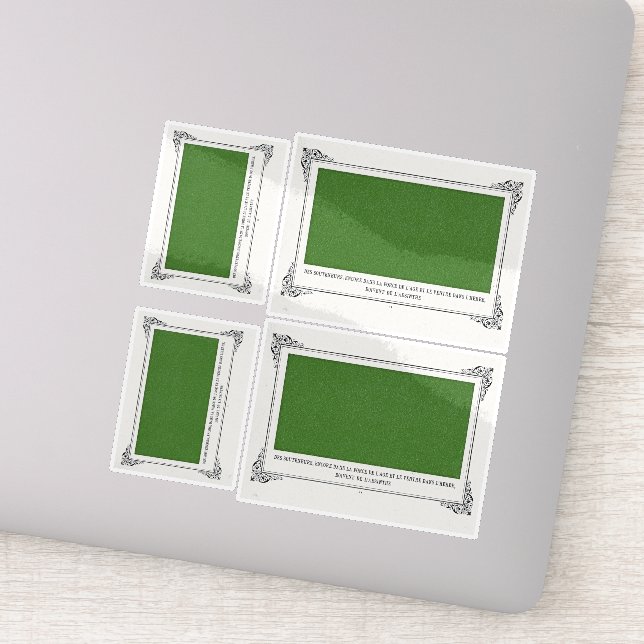 Alphonse Allais, April Fools, Green, Abstract Art Sticker (Detail)