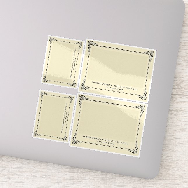 Alphonse Allais, April Fools, White, Abstract Art Sticker (Detail)