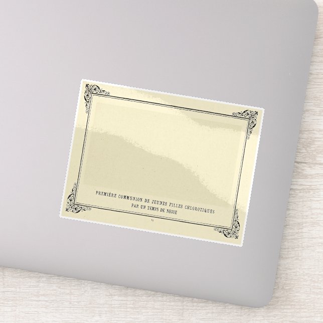 Alphonse Allais, April Fools, White, Abstract Art Sticker (Detail)