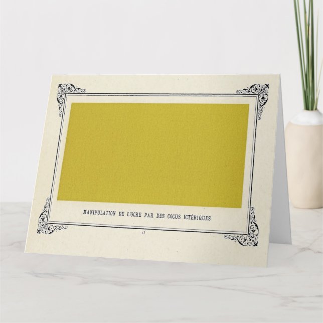 Alphonse Allais, April Fools, Yellow, Abstract Art Card (Front)