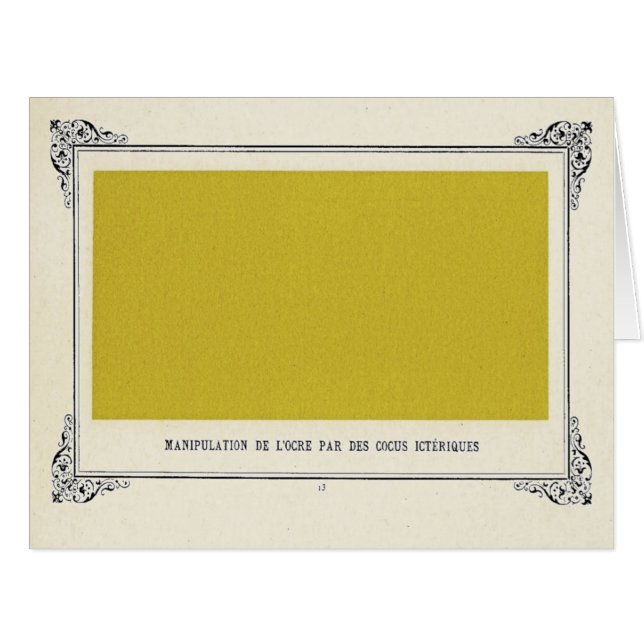 Alphonse Allais, April Fools, Yellow, Abstract Art Cards (Front Horizontal)