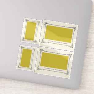 Alphonse Allais, April Fools, Yellow, Abstract Art Sticker