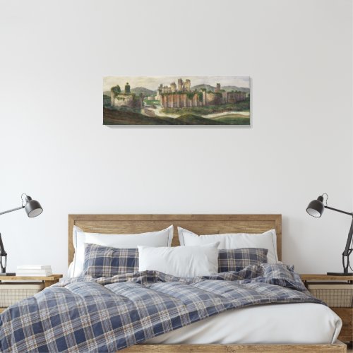 Alphonse Dousses Caerphilly Castle Canvas Print