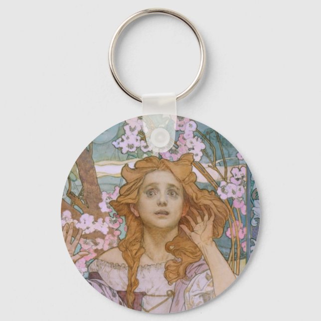 Alphonse Maria Mucha – Maude Adams as Joan of Arc Keychain (Front)