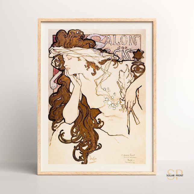 Alphonse Maria Mucha Salon Des Cent Vintage Art Poster (Creator Uploaded)