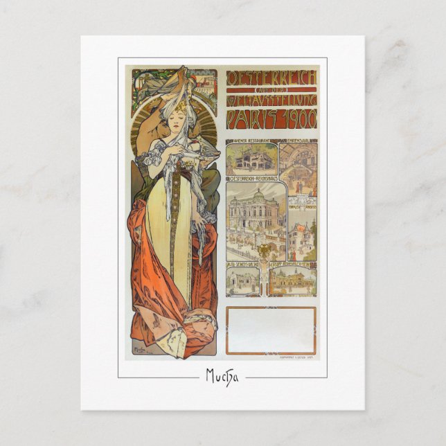 Alphonse Mucha #128 - Fine Art Postcard (Front)