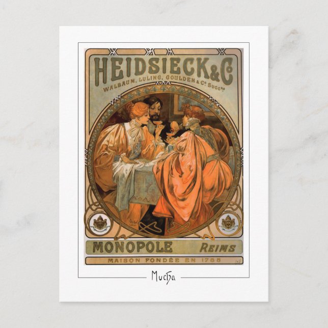 Alphonse Mucha #218 - Fine Art Postcard (Front)