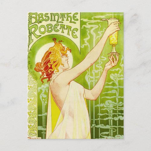 Alphonse Mucha Absinthe Robette Postcard