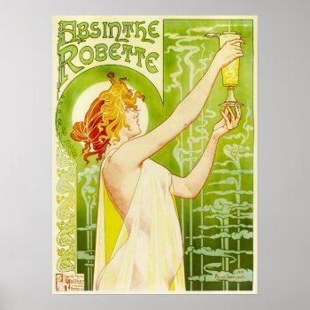 Alphonse Mucha Absinthe Robette Poster by VintageSpot at Zazzle