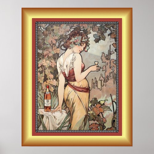 Alphonse Mucha  Affiche Cognac  Cognac Poster 