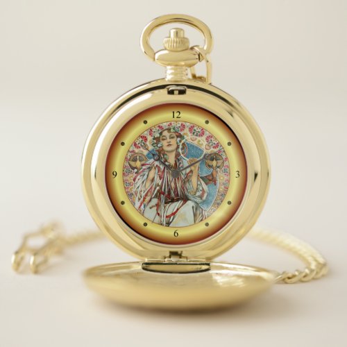 Alphonse Mucha  Affiche Slavia  1907  Pocket Watch