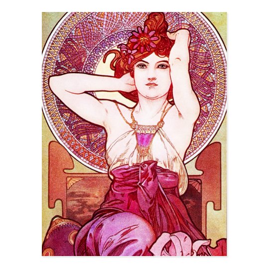 Alphonse Mucha Amethyst Postcard | Zazzle.com