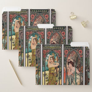 Alphonse Mucha art, art nouveau,vintage,females,be File Folder