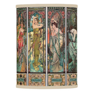 Alphonse Mucha art, art nouveau,vintage,females,be Lamp Shade