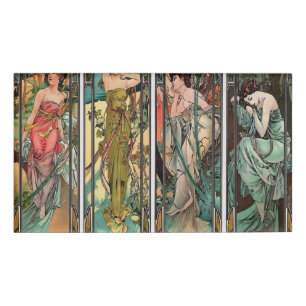Alphonse Mucha art, art nouveau,vintage,females,be Name Tag