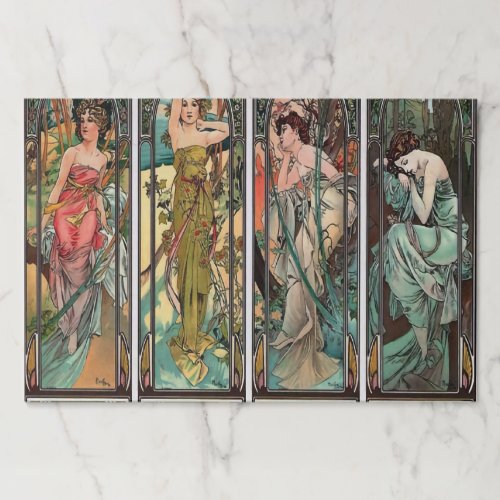 Alphonse Mucha art art nouveauvintagefemalesbe Paper Pad
