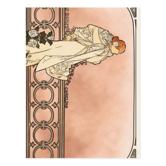 Alphonse Mucha Art Deco Post Card