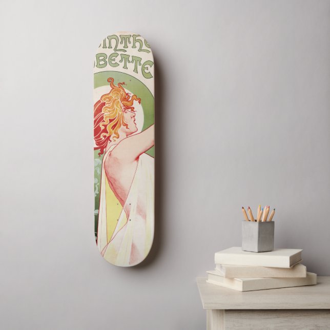 Alphonse Mucha Art Deco Skateboard | Zazzle