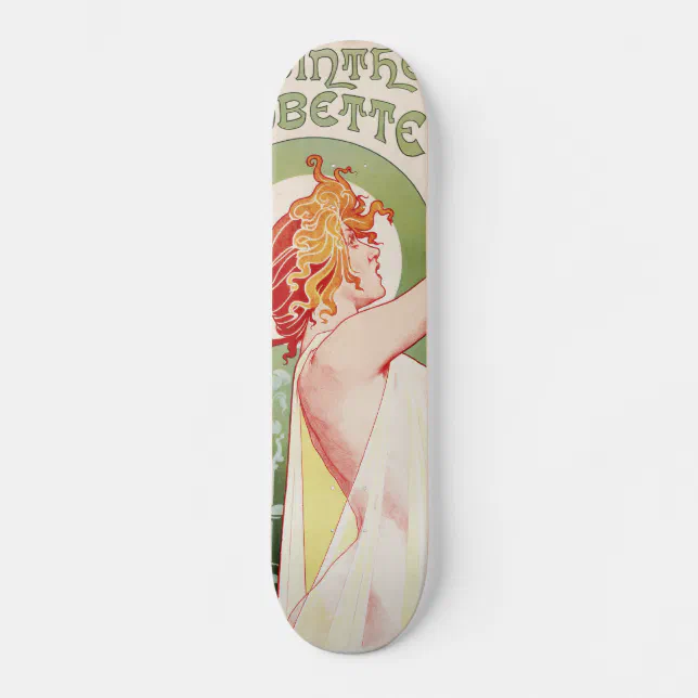 Alphonse Mucha Art Deco Skateboard | Zazzle