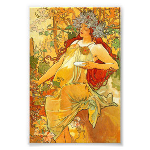 Alphonse Mucha Art Nouveau Autumn Photo Print