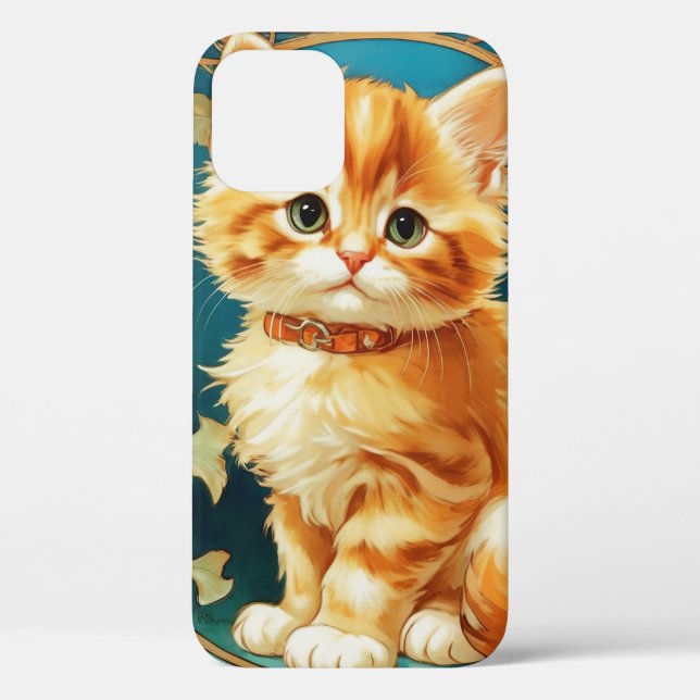 Alphonse Mucha Art Nouveau Cat Case-Mate iPhone Case (Back)