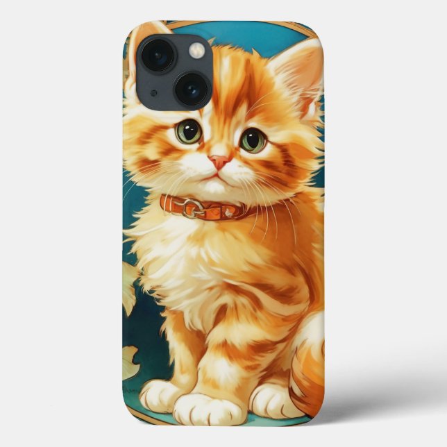 Alphonse Mucha Art Nouveau Cat Case-Mate iPhone Case (Back)