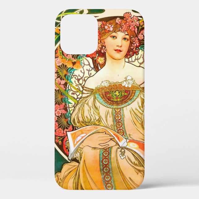 Alphonse Mucha Art Nouveau Daydream Case-Mate iPhone Case (Back)