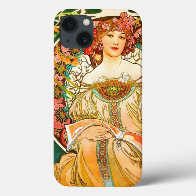 Alphonse Mucha Art Nouveau Daydream Case-Mate iPhone Case (Back)