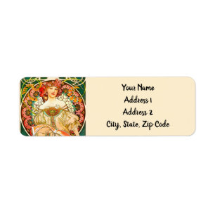 Alphonse Mucha Art Nouveau Daydream Label