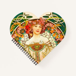 Alphonse Mucha Art Nouveau Daydream Notebook