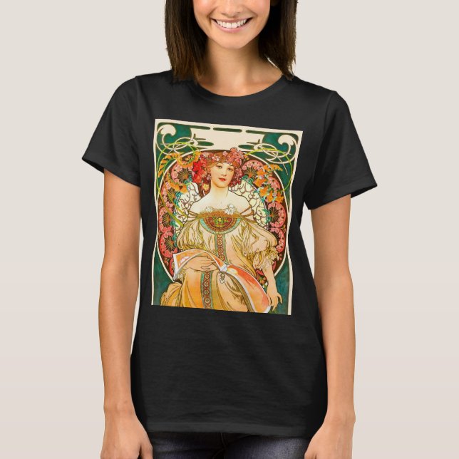 Alphonse Mucha Art Nouveau Daydream T-Shirt (Front)
