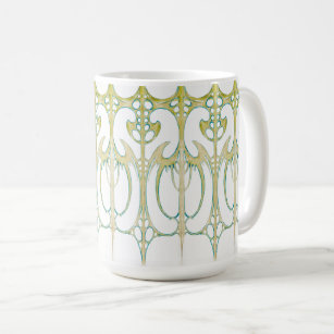 Alphonse Mucha art nouveau decorative abstract art Coffee Mug