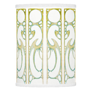 Alphonse Mucha art nouveau decorative frame stripe Lamp Shade