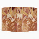 Alphonse Mucha Art Nouveau Floral Detail 3 Ring Binder