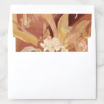 Alphonse Mucha Art Nouveau Floral Detail Envelope Liner