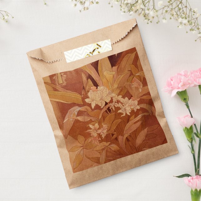 Alphonse Mucha Art Nouveau Floral Detail Favor Bag (Sealed)