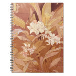 Alphonse Mucha Art Nouveau Floral Detail Notebook