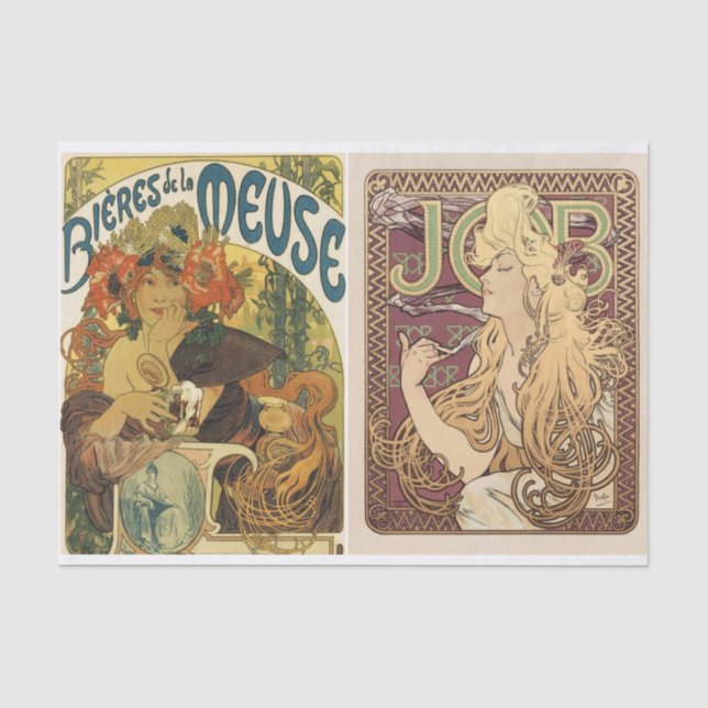 Alphonse Mucha Art Nouveau For Artists Tissue Paper (Front)