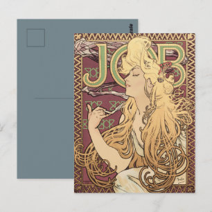 Alphonse Mucha Art Nouveau Job Vintage Poster Postcard